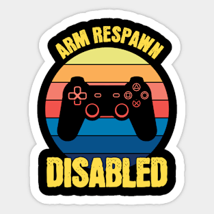 Funny Arm Amputee Gamer Videogame Sticker